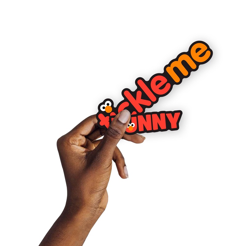 Elmo – 5 Tickle Me Typography Minis (Mixed Sizes) – Official Sesame Street – Sesame Street – Reusable Vinyl Decals