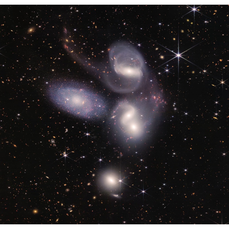 James Webb Space Telescope Stephan’s Quintet – Peel & Stick Poster – Official NASA – Reusable Vinyl Wall Decal