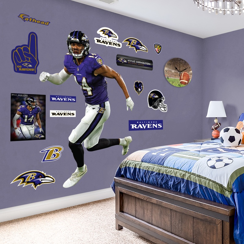 Kyle Hamilton – RealBig Collection – Official NFL – Baltimore Ravens – Reusable Vinyl Wall Decals