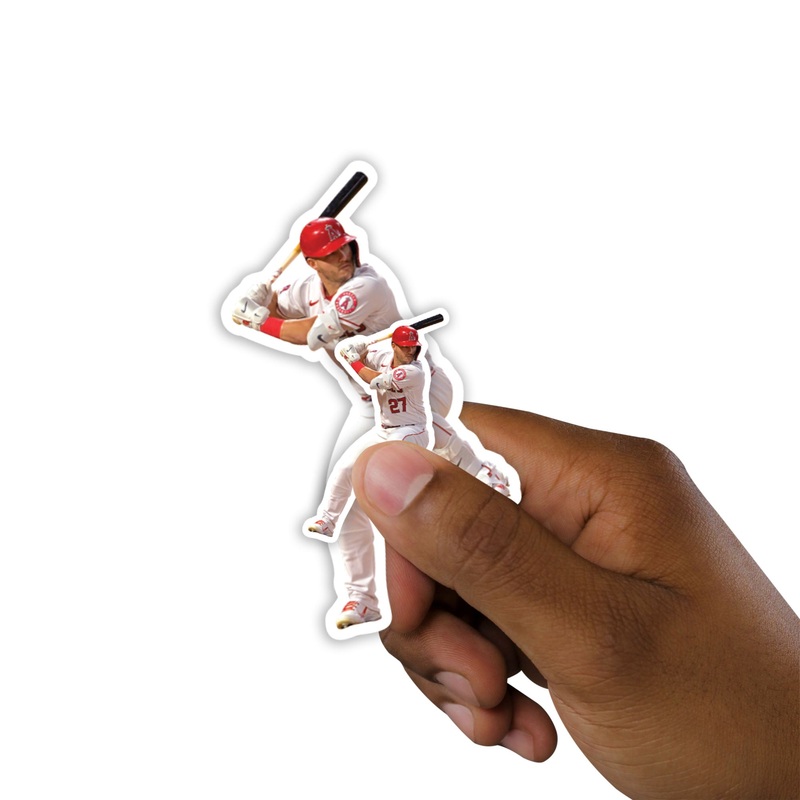 Mike Trout – 5 Player Minis (Mixed Sizes) – Official MLB – Los Angeles Angels – Reusable Vinyl Decals