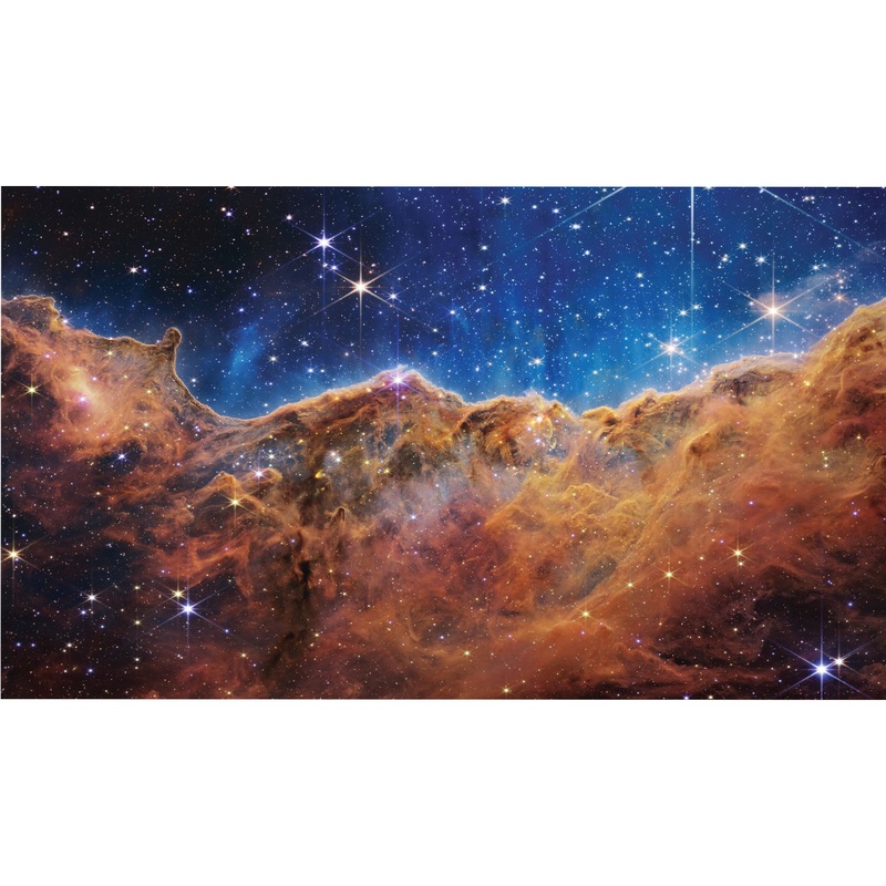 NASA: James Webb Space Telescope Cosmic Cliffs Carina Nebula Poster        –   Removable     Adhesive Decal