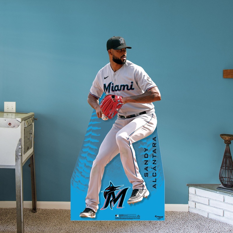 Sandy Alcantara – Life-Size Stand Out – Official MLB – Miami Marlins – Foam Core Cutout