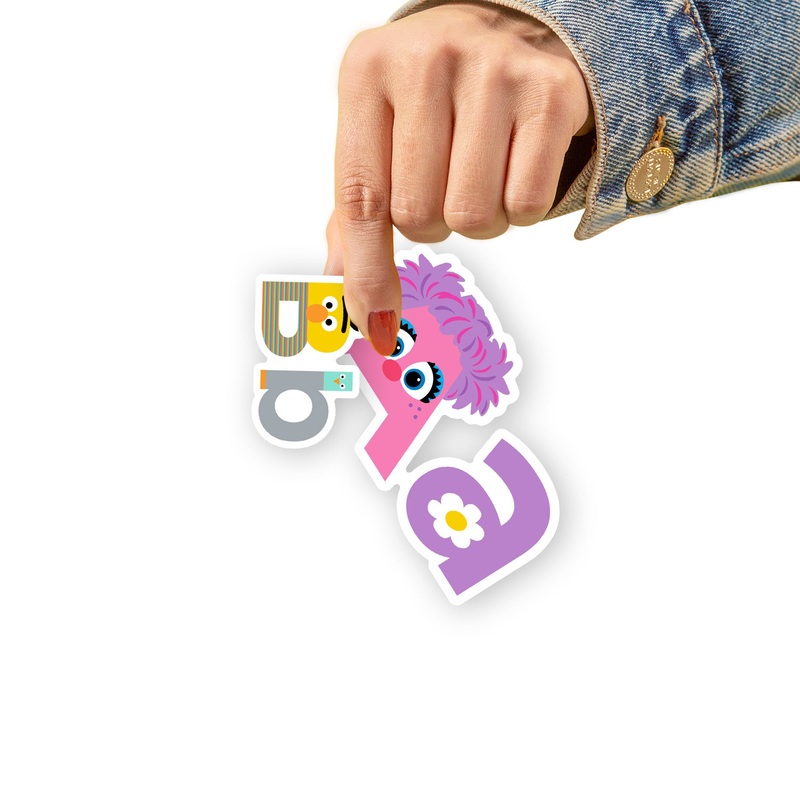 Sesame Street – 5 Typography Minis (Mixed Sizes) – Official Sesame Street – Reusable Vinyl Decals