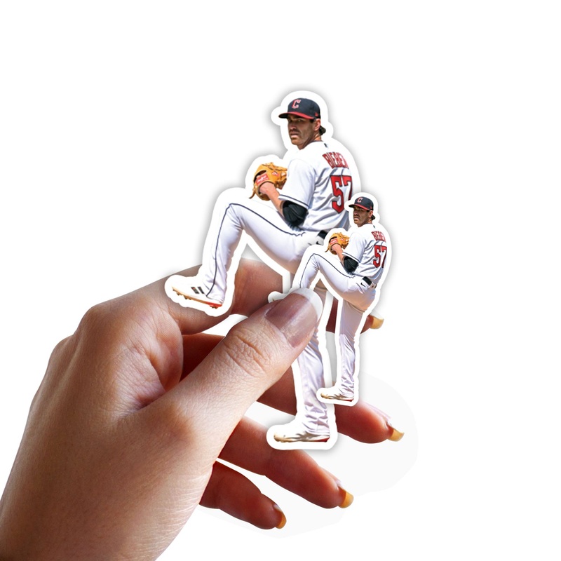 Shane Bieber – 5 Player Minis (Mixed Sizes) – Official MLB – Cleveland Guardians – Reusable Vinyl Decals