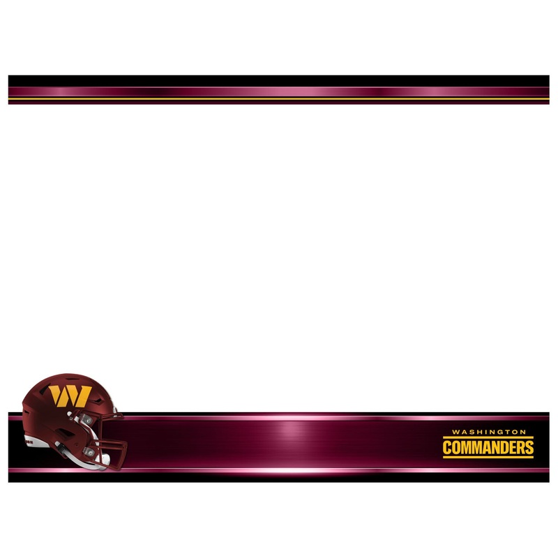 Washington Commanders – Helmet – Dry Erase Whiteboard – Official NFL – Reusable Vinyl Wall Decal