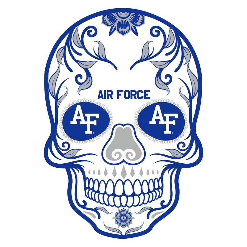 Air Force Falcons – Sugar Skull Logo – Outdoor Wall Decals – Official NCAA – Scratch Resistant Alumigraphics Smooth