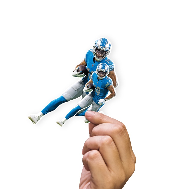 Amon-Ra St. Brown – 5 Minis (Mixed Sizes) – Official NFL – Detroit Lions – Reusable Vinyl Decals