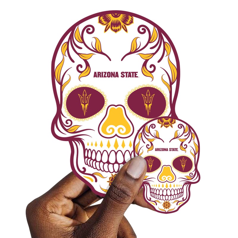 Arizona State Sun Devils – 5 Sugar Skull Logo Minis (Mixed Sizes) – Official NCAA – Reusable Vinyl Decals