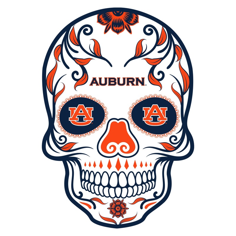 Auburn Tigers – Sugar Skull Logo – Outdoor Wall Decals – Official NCAA – Scratch Resistant Alumigraphics Smooth