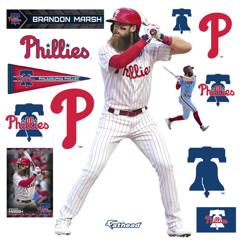 Brandon Marsh – RealBig Collection – Official MLB – Philadelphia Phillies – Reusable Vinyl Wall Decals