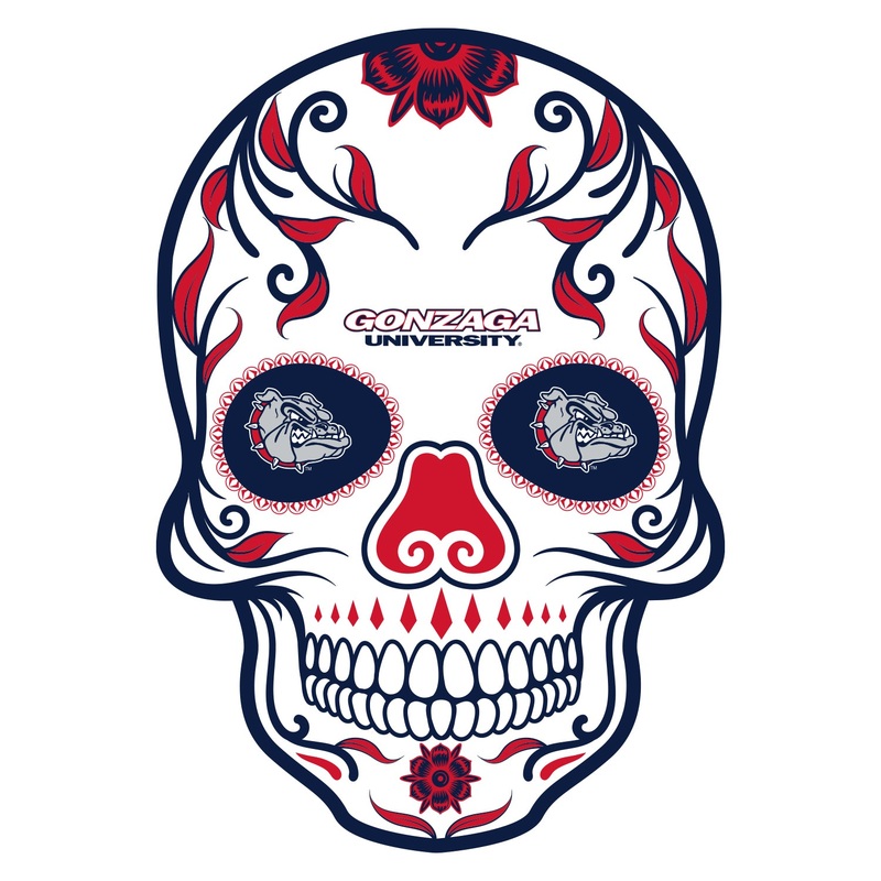 Gonzaga Bulldogs – Sugar Skull Logo – Outdoor Wall Decals – Official NCAA – Scratch Resistant Alumigraphics Smooth