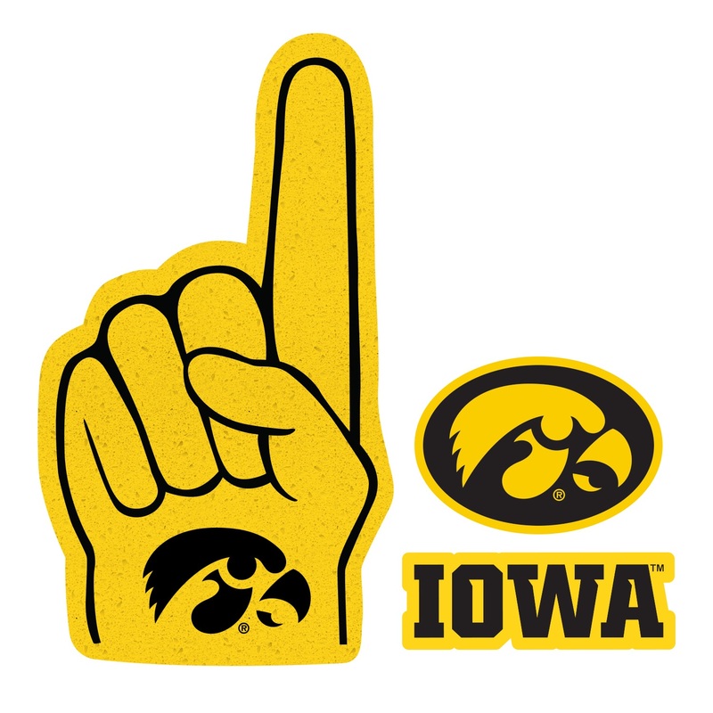 Iowa Hawkeyes – RealBig Foam Finger Collection – Official NCAA – Iowa Hawkeyes – Reusable Vinyl Wall Decals