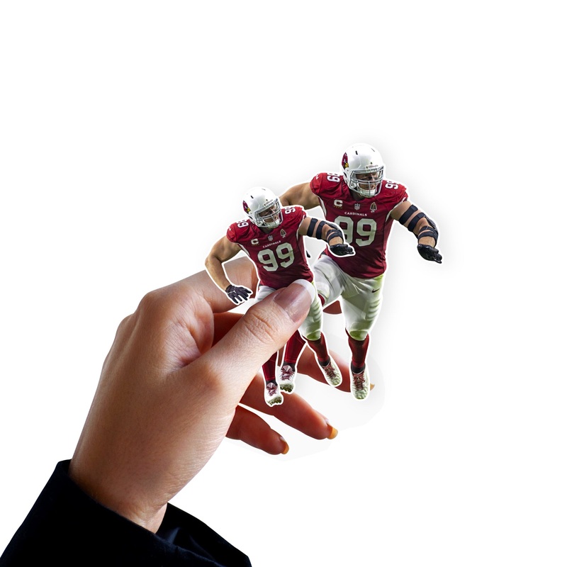 J.J. Watt – 5 Minis (Mixed Sizes) – Official NFL – Arizona Cardinals – Reusable Vinyl Decals