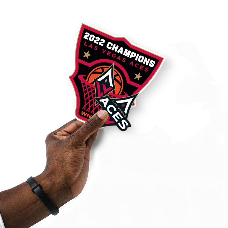 Las Vegas Aces – 5 Logo Minis (Mixed Sizes) – Official WNBA – 2022 Champions – Reusable Vinyl Decals