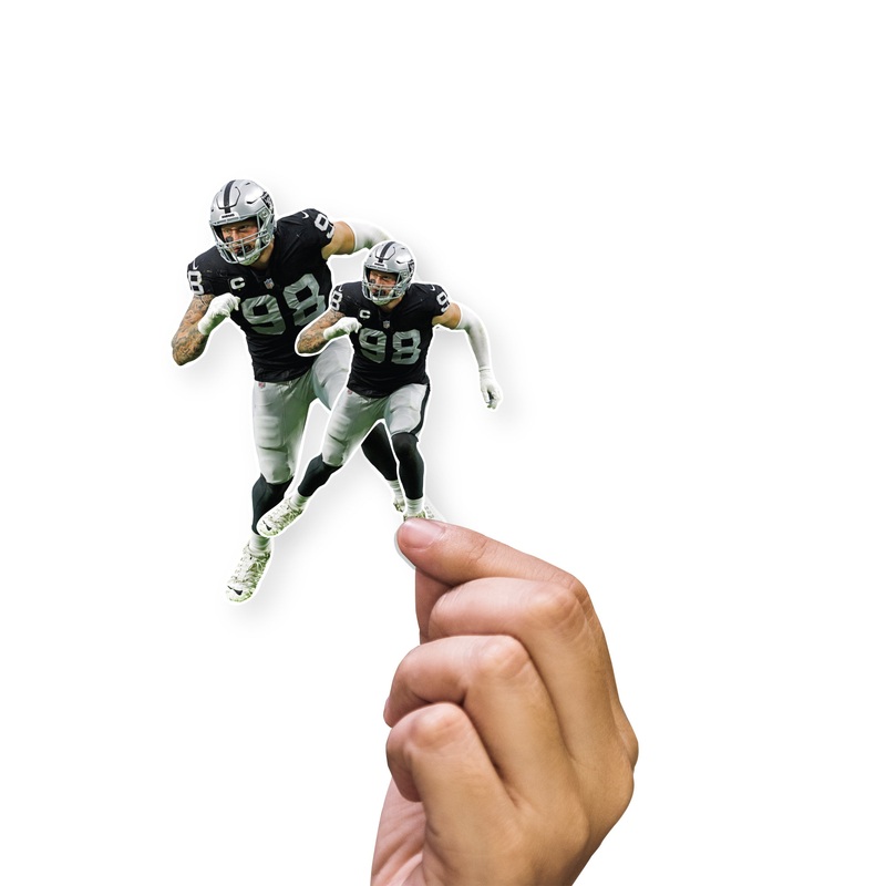 Maxx Crosby – 5 Minis (Mixed Sizes) – Official NFL – Las Vegas Raiders – Reusable Vinyl Decals