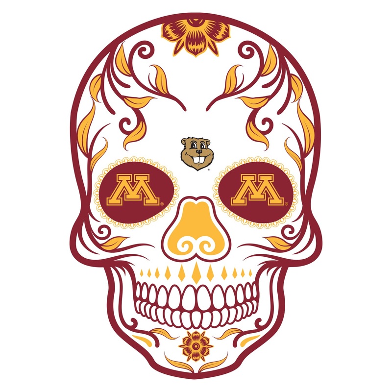 Minnesota Golden Gophers – Sugar Skull Logo – Outdoor Wall Decals – Official NCAA – Scratch Resistant Alumigraphics Smooth
