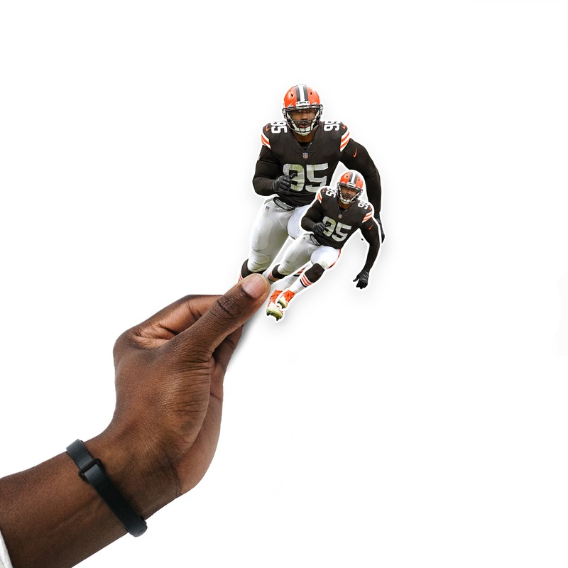 Myles Garrett – 5 Minis (Mixed Sizes) – Official NFL – Cleveland Browns – Reusable Vinyl Decals