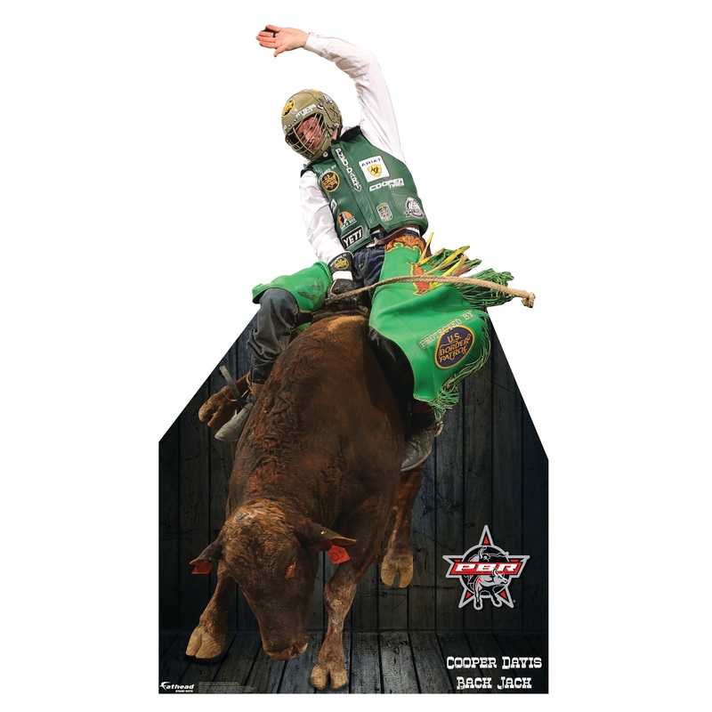 PBR: Cooper Davis- Back Jack Life-Size Foam Core Cutout – Officially Licensed Pro Bull Riding Stand Out
