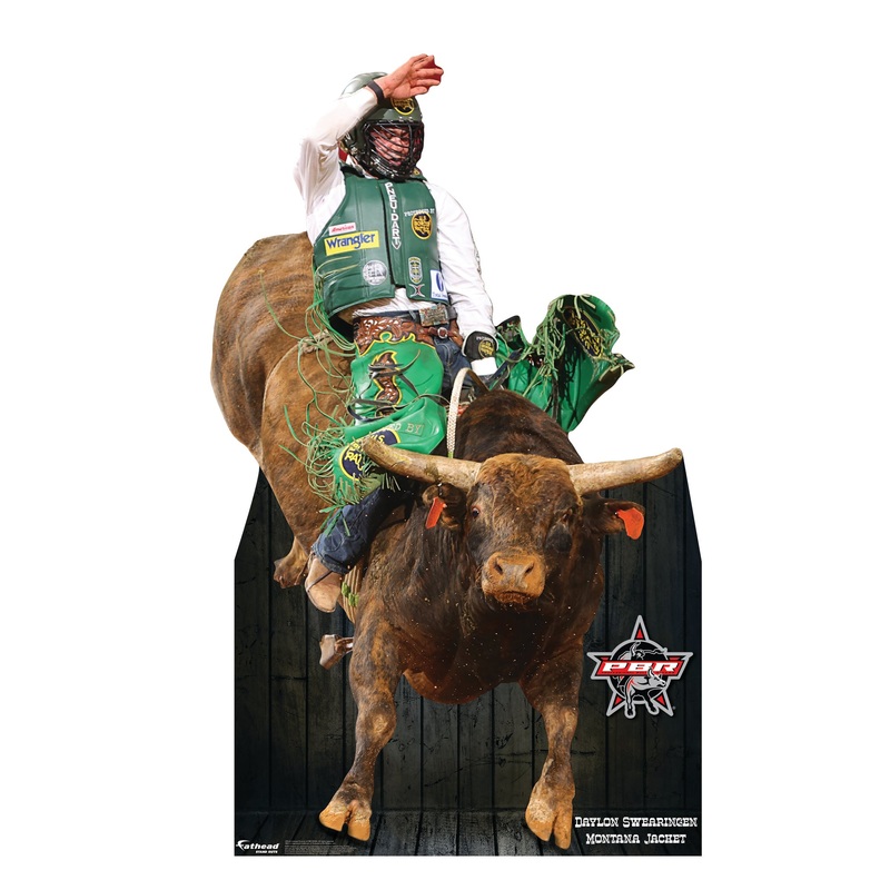 PBR: Daylon Swearingen- Montana Jacket Life-Size Foam Core Cutout – Officially Licensed Pro Bull Riding Stand Out