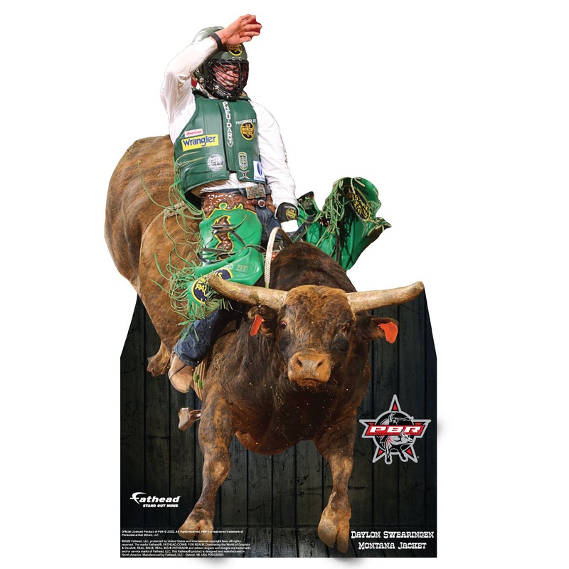 PBR: Daylon Swearingen- Montana Jacket Mini   Cardstock Cutout  – Officially Licensed Pro Bull Riding    Stand Out