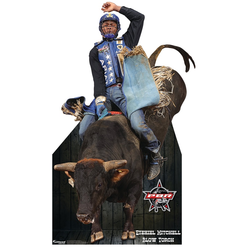 PBR: Ezekiel Mitchell- Blow Torch Life-Size Foam Core Cutout – Officially Licensed Pro Bull Riding Stand Out