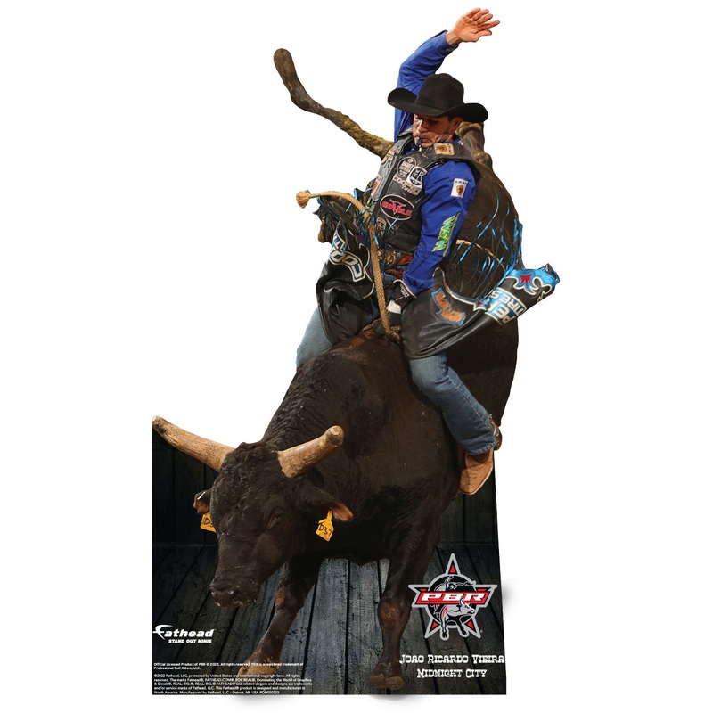 PBR: Joao Ricardo Vieira- Midnight City Mini   Cardstock Cutout  – Officially Licensed Pro Bull Riding    Stand Out