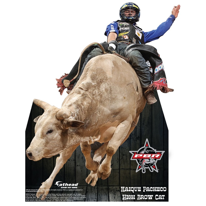 PBR: Kaique Pacheco-High Brow Cat Mini   Cardstock Cutout  – Officially Licensed Pro Bull Riding    Stand Out