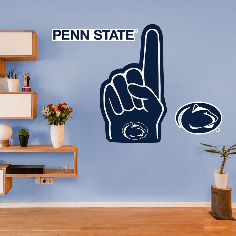 Penn State Nittany Lions – RealBig Foam Finger Collection – Official NCAA – Reusable Vinyl Wall Decals