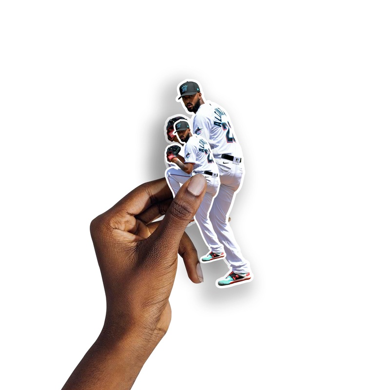Sandy Alcantara – 5 Player Minis (Mixed Sizes) – Official MLB – Miami Marlins – Reusable Vinyl Decals