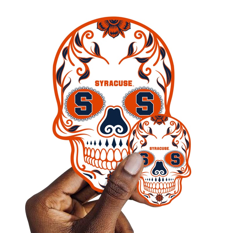 Syracuse Orange – 5 Sugar Skull Logo Minis (Mixed Sizes) – Official NCAA – Reusable Vinyl Decals