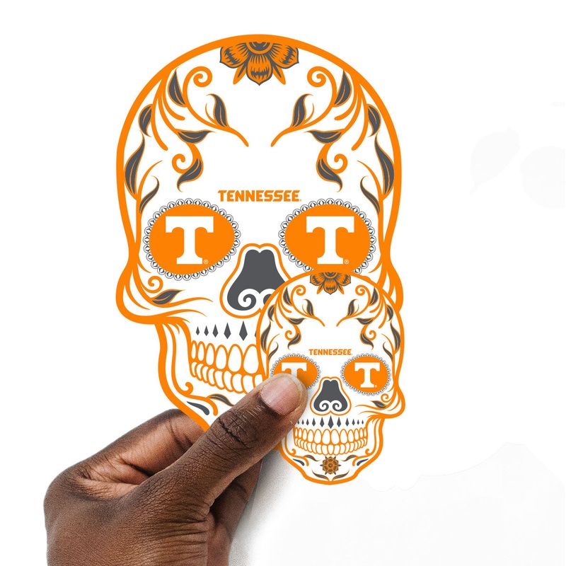 Tennessee Volunteers – 5 Sugar Skull Logo Minis (Mixed Sizes) – Official NCAA – Reusable Vinyl Decals
