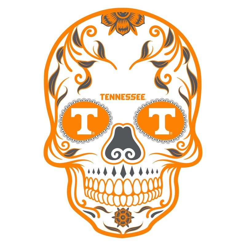 Tennessee Volunteers – Sugar Skull Logo – Outdoor Wall Decals – Official NCAA – Scratch Resistant Alumigraphics Smooth