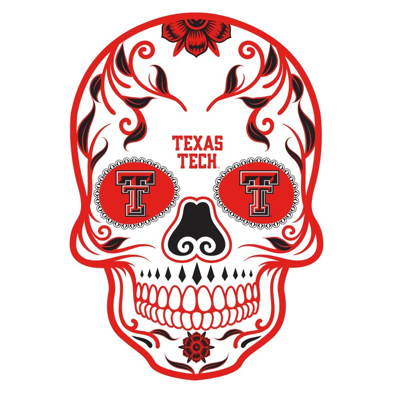 Texas Tech Red Raiders – Sugar Skull Logo – Outdoor Wall Decals – Official NCAA – Scratch Resistant Alumigraphics Smooth