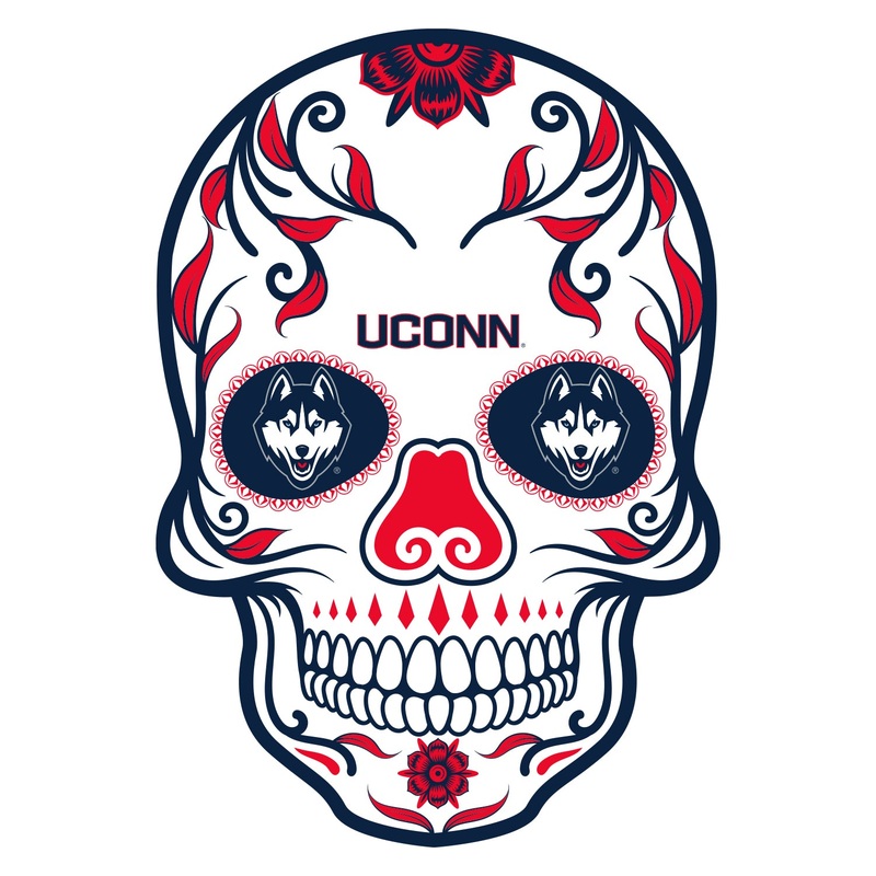 UConn Huskies – Sugar Skull Logo – Outdoor Wall Decals – Official NCAA – Scratch Resistant Alumigraphics Smooth