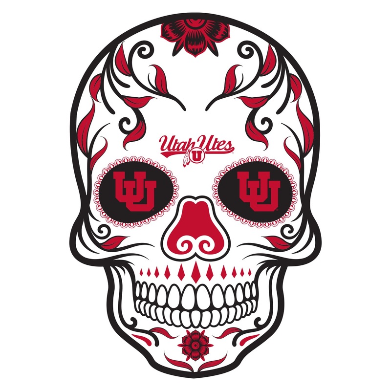Utah Utes – Skull – Outdoor Wall Decals – Official NCAA – Scratch Resistant Alumigraphics Smooth