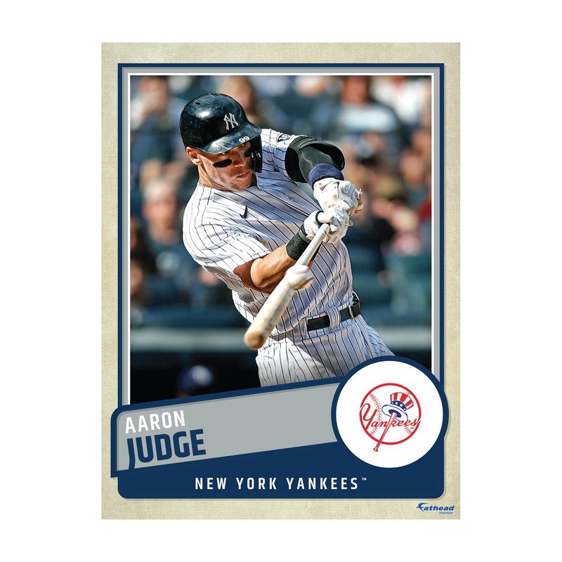 Aaron Judge – Peel & Stick Poster – Official MLB – New York Yankees – Reusable Vinyl Wall Decal