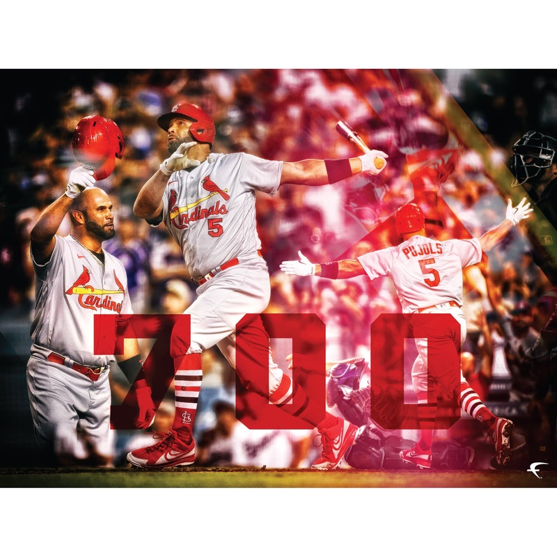 Albert Pujols – 700th Home Run – Peel & Stick Poster – Official MLB – St. Louis Cardinals – Reusable Vinyl Wall Decal