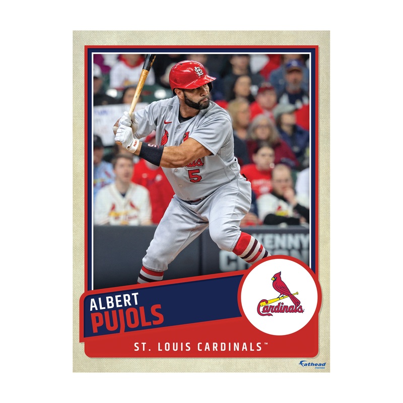 Albert Pujols – Peel & Stick Poster – Official MLB – St. Louis Cardinals – Reusable Vinyl Wall Decal