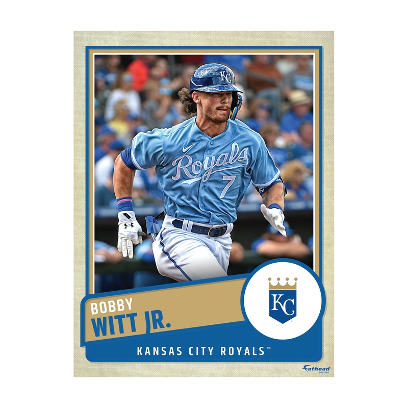 Bobby Witt Jr. – Peel & Stick Poster – Official MLB – Kansas City Royals – Reusable Vinyl Wall Decal