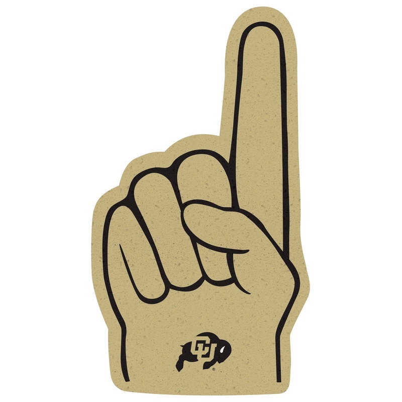 Colorado Buffaloes – RealBig Foam Finger Collection – Official NCAA – Reusable Vinyl Wall Decals