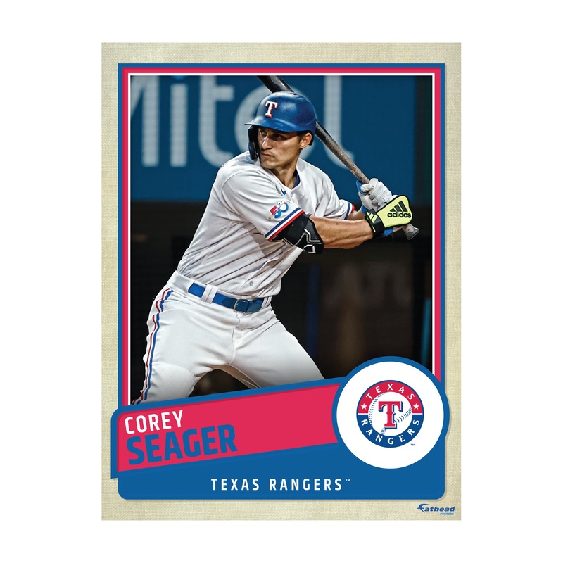 Corey Seager – Peel & Stick Poster – Official MLB – Texas Rangers – Reusable Vinyl Wall Decal