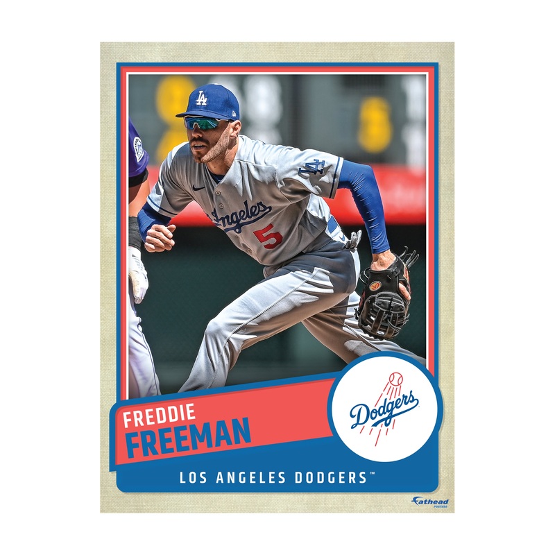 Freddie Freeman – Peel & Stick Poster – Official MLB – Los Angeles Dodgers – Reusable Vinyl Wall Decal