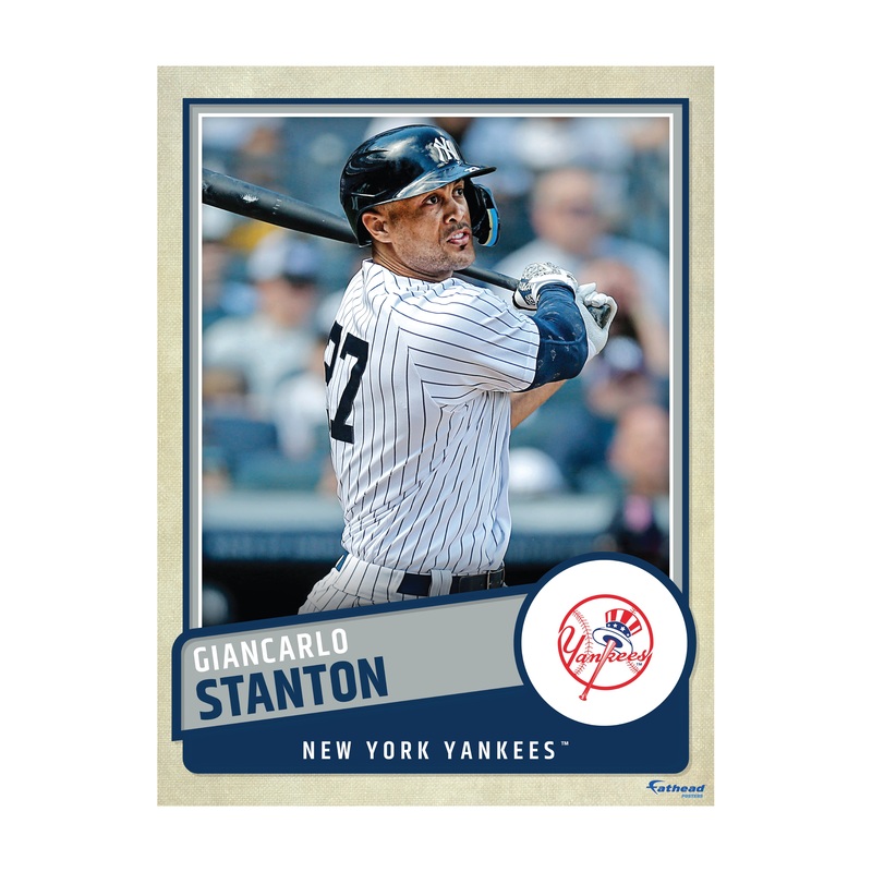 Giancarlo Stanton – Peel & Stick Poster – Official MLB – New York Yankees – Reusable Vinyl Wall Decal
