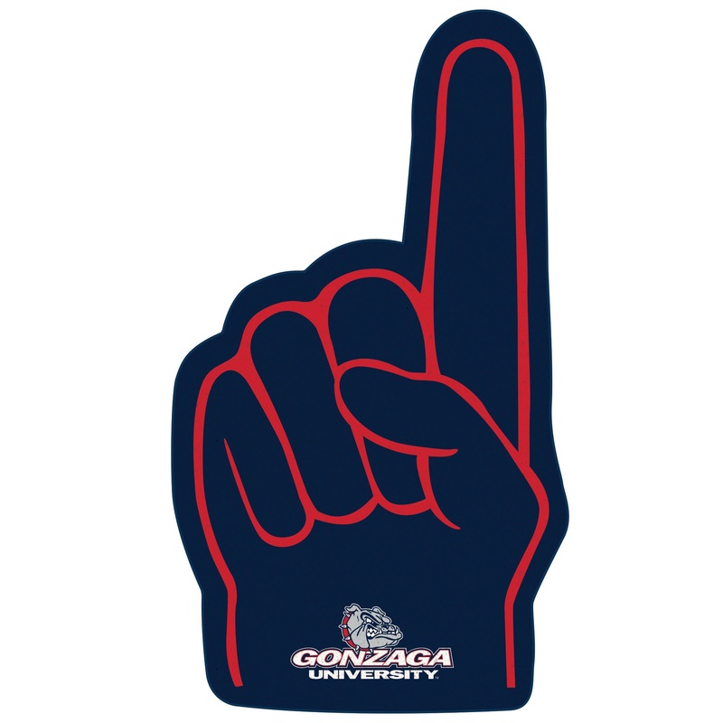 Gonzaga Bulldogs – RealBig Foam Finger Collection – Official NCAA – Reusable Vinyl Wall Decals