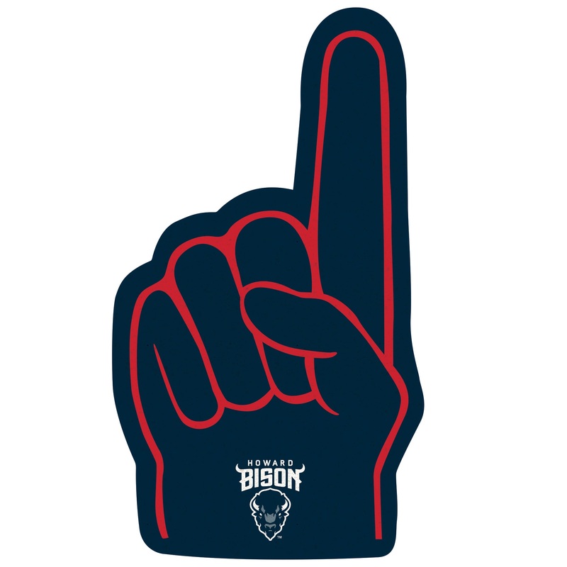 Howard Bison – RealBig Foam Finger Collection – Official NCAA – Reusable Vinyl Wall Decals