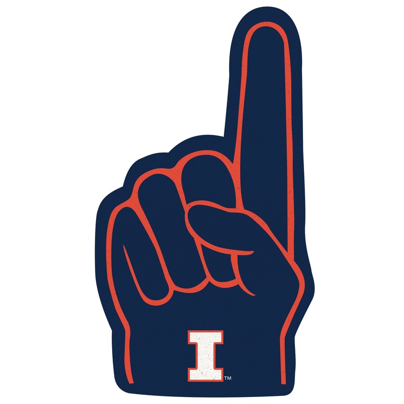 Illinois Fighting Illini – RealBig Foam Finger Collection – Official NCAA – Reusable Vinyl Wall Decals