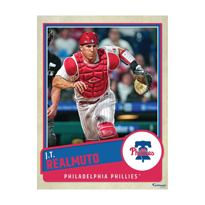 J.T. Realmuto – Peel & Stick Poster – Official MLB – Philadelphia Phillies – Reusable Vinyl Wall Decal