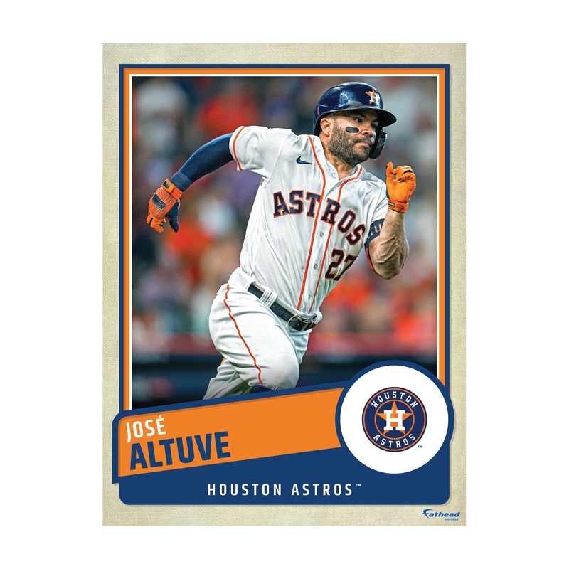 Jos Altuve – Peel & Stick Poster – Official MLB – Houston Astros – Reusable Vinyl Wall Decal