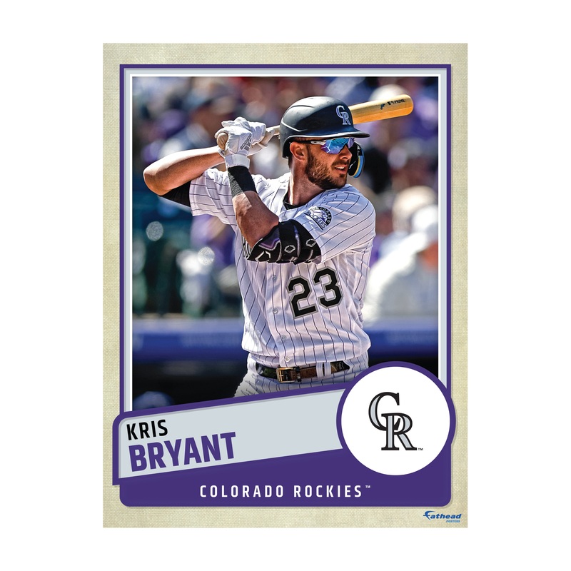 Kris Bryant – Peel & Stick Poster – Official MLB – Colorado Rockies – Reusable Vinyl Wall Decal