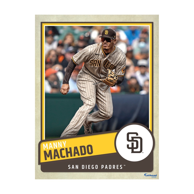 Manny Machado – Peel & Stick Poster – Official MLB – San Diego Padres – Reusable Vinyl Wall Decal